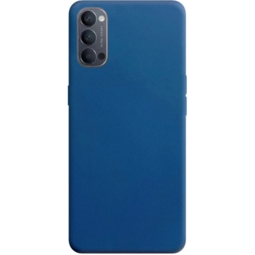 Oppo Reno 4 Kılıf İnce Soft Mat Renkli Esnek Silikon Kapak - Lacivert