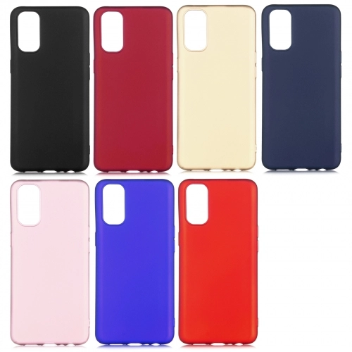 Oppo Reno 4 Kılıf İnce Soft Mat Renkli Esnek Silikon Kapak - Siyah