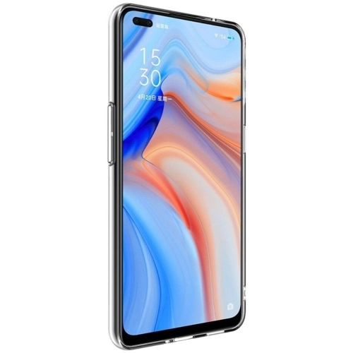 Oppo Reno 4 Kılıf Kamera Korumalı Esnek Silikon Kapak - Şeffaf
