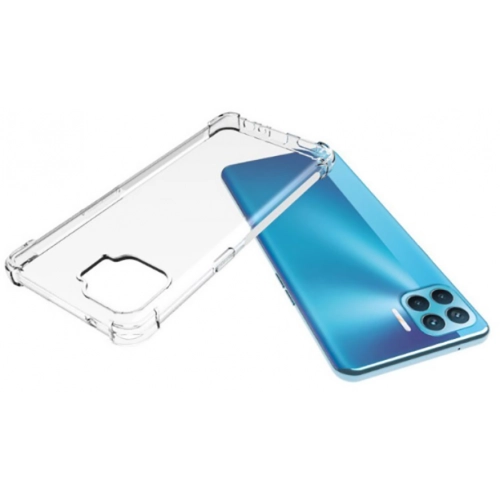 Oppo Reno 4 Lite Kılıf Silikon Köşe Korumalı Airbag Darbe Emici Kapak - Şeffaf