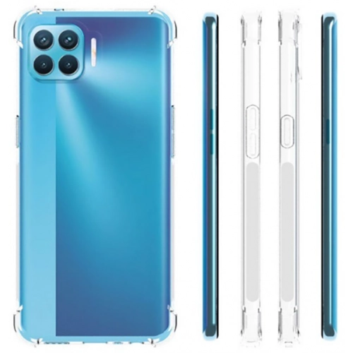 Oppo Reno 4 Lite Kılıf Silikon Köşe Korumalı Airbag Darbe Emici Kapak - Şeffaf