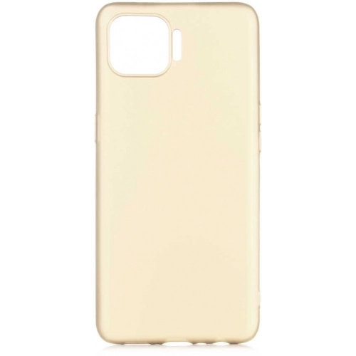 Oppo Reno 4 Lite Kılıf İnce Soft Mat Renkli Esnek Silikon Kapak - Gold