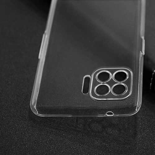 Oppo Reno 4 Lite Kılıf Kamera Korumalı Esnek Silikon Kapak - Şeffaf