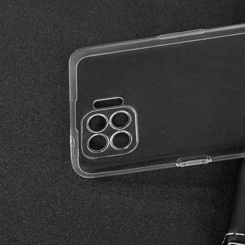 Oppo Reno 4 Lite Kılıf Kamera Korumalı Esnek Silikon Kapak - Şeffaf