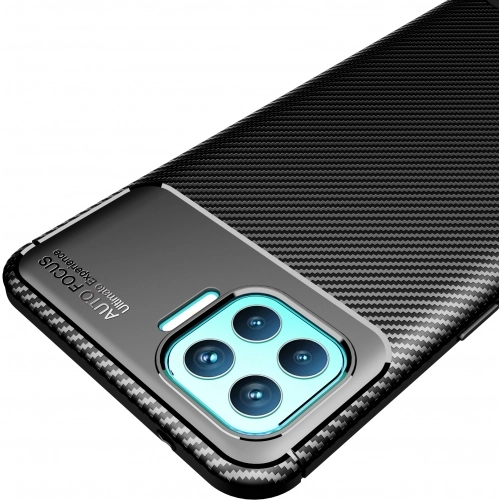 Oppo Reno 4 Lite Kılıf Silikon Parmak İzi Bırakmayan Karbon Soft Negro Kapak - Siyah