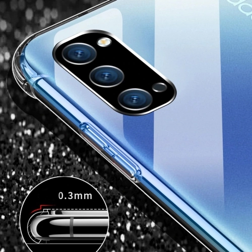 Oppo Reno 4 Pro Kılıf Silikon Köşe Korumalı Airbag Darbe Emici Kapak - Şeffaf