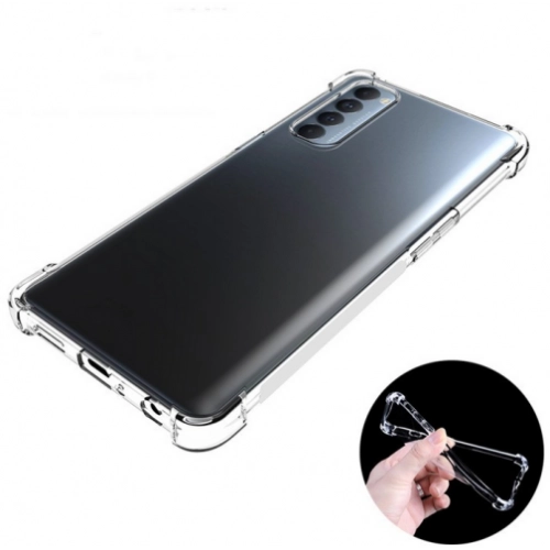 Oppo Reno 4 Pro Kılıf Silikon Köşe Korumalı Airbag Darbe Emici Kapak - Şeffaf