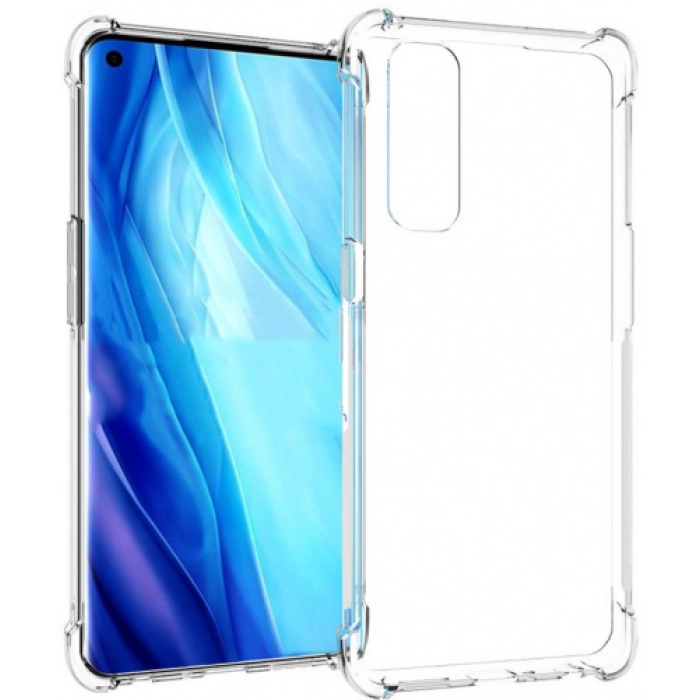 Oppo Reno 4 Pro Kılıf Silikon Köşe Korumalı Airbag Darbe Emici Kapak - Şeffaf