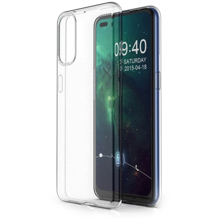 Oppo Reno 4 Pro Kılıf Kamera Korumalı Esnek Silikon Kapak - Şeffaf