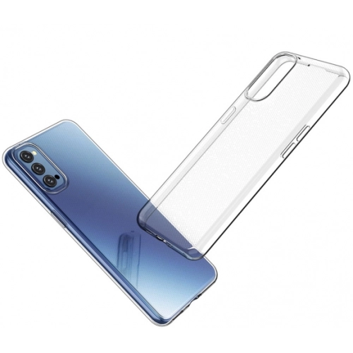 Oppo Reno 4 Pro Kılıf Kamera Korumalı Esnek Silikon Kapak - Şeffaf