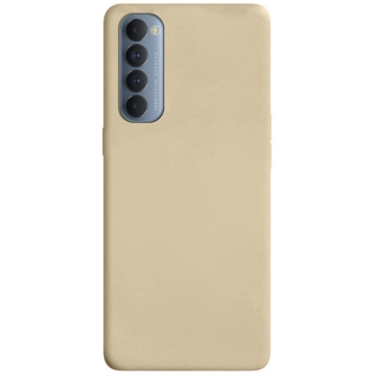 Oppo Reno 4 Pro Kılıf İnce Soft Mat Renkli Esnek Silikon Kapak - Gold