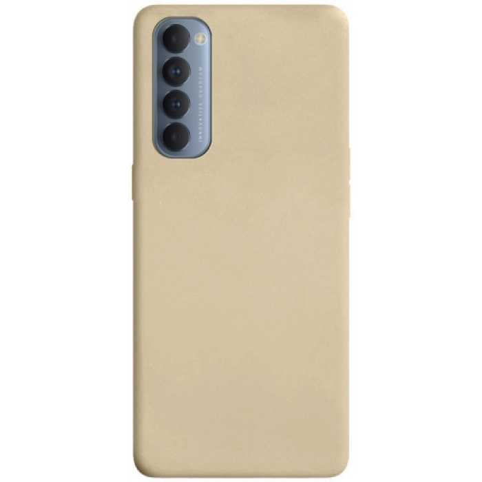 Oppo Reno 4 Pro Kılıf İnce Soft Mat Renkli Esnek Silikon Kapak - Gold