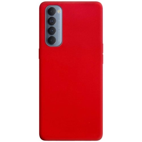 Oppo Reno 4 Pro Kılıf İnce Soft Mat Renkli Esnek Silikon Kapak - Kırmızı