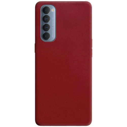 Oppo Reno 4 Pro Kılıf İnce Soft Mat Renkli Esnek Silikon Kapak - Mürdüm