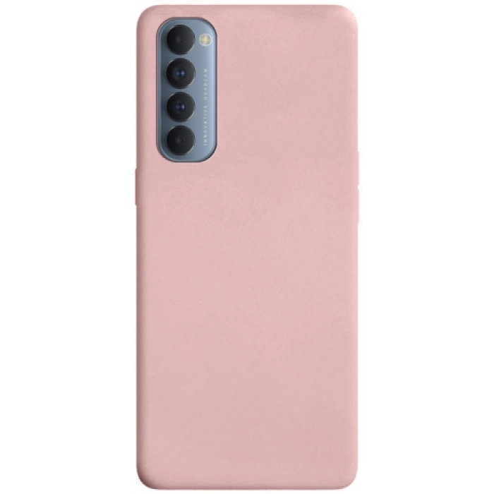 Oppo Reno 4 Pro Kılıf İnce Soft Mat Renkli Esnek Silikon Kapak - Rose Gold