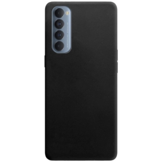 Oppo Reno 4 Pro Kılıf İnce Soft Mat Renkli Esnek Silikon Kapak - Siyah