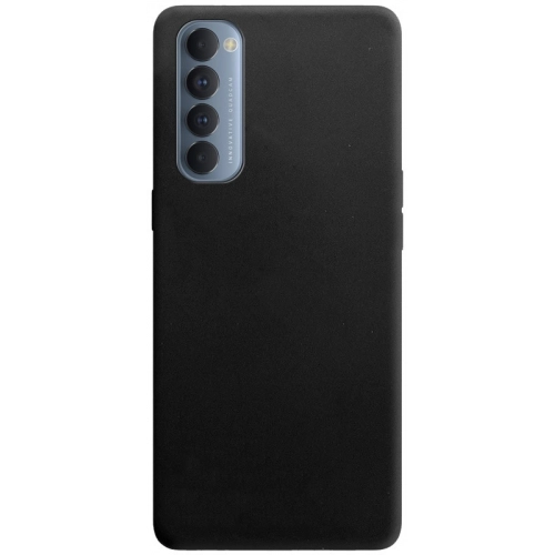 Oppo Reno 4 Pro Kılıf İnce Soft Mat Renkli Esnek Silikon Kapak - Siyah