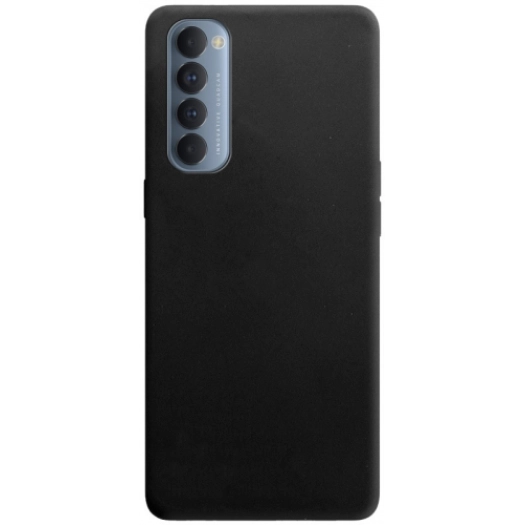 Oppo Reno 4 Pro Kılıf İnce Soft Mat Renkli Esnek Silikon Kapak - Siyah