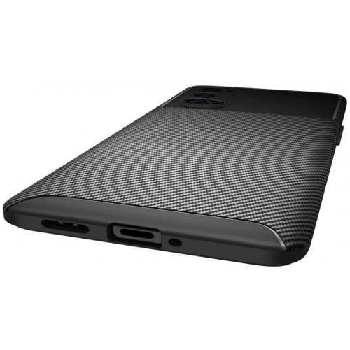 Oppo Reno 4 Pro Kılıf Silikon Parmak İzi Bırakmayan Karbon Soft Negro Kapak - Lacivert