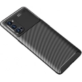Oppo Reno 4 Pro Kılıf Silikon Parmak İzi Bırakmayan Karbon Soft Negro Kapak - Siyah