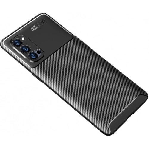 Oppo Reno 4 Pro Kılıf Silikon Parmak İzi Bırakmayan Karbon Soft Negro Kapak - Siyah