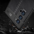 Oppo Reno 4 Pro Kılıf Deri Görünümlü Lüks Parmak İzi Bırakmaz Niss Silikon Kapak - Siyah