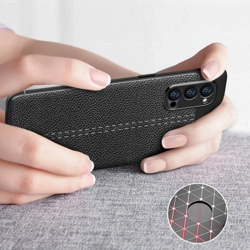 Oppo Reno 4 Pro Kılıf Deri Görünümlü Lüks Parmak İzi Bırakmaz Niss Silikon Kapak - Siyah