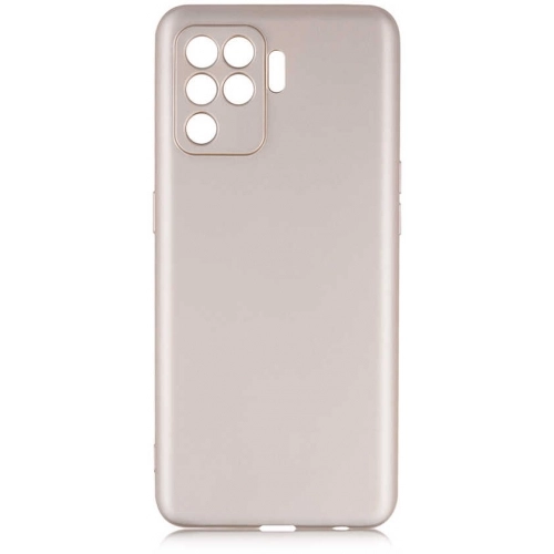 Oppo Reno 5 Lite Kılıf İnce Soft Mat Renkli Esnek Silikon Kapak - Gold