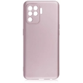 Oppo Reno 5 Lite Kılıf İnce Soft Mat Renkli Esnek Silikon Kapak - Rose Gold