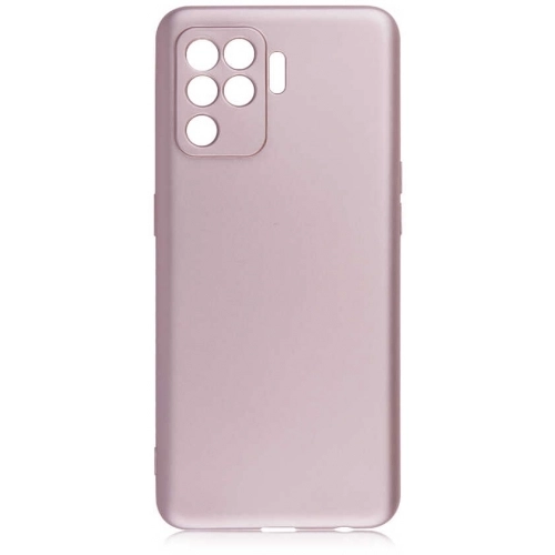 Oppo Reno 5 Lite Kılıf İnce Soft Mat Renkli Esnek Silikon Kapak - Rose Gold