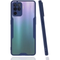 Oppo Reno 5 Lite Kılıf Renkli Silikon Kamera Lens Korumalı Şeffaf Parfe Kapak - Lacivert