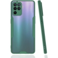 Oppo Reno 5 Lite Kılıf Renkli Silikon Kamera Lens Korumalı Şeffaf Parfe Kapak - Yeşil