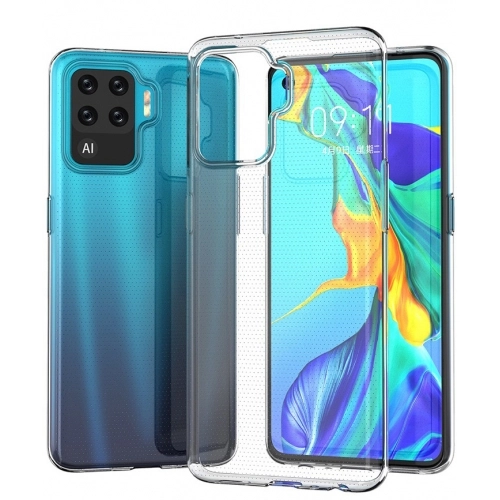 Oppo Reno 5 Lite Kılıf Kamera Korumalı Esnek Silikon Kapak - Şeffaf