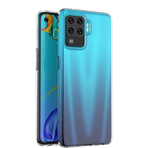 Oppo Reno 5 Lite Kılıf Kamera Korumalı Esnek Silikon Kapak - Şeffaf