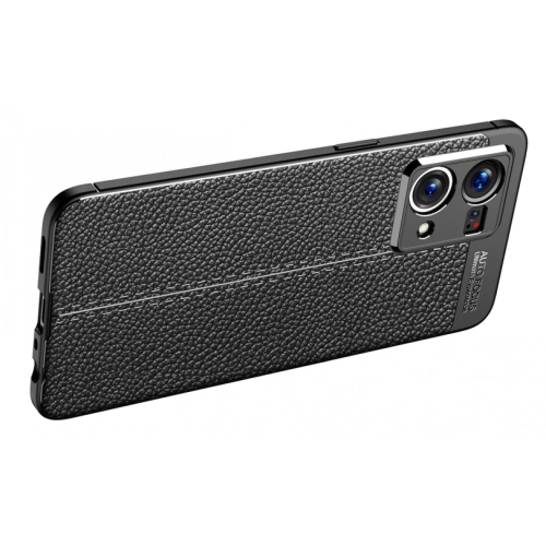 Oppo Reno 7 Kılıf Deri Görünümlü Lüks Parmak İzi Bırakmaz Niss Silikon Kapak - Lacivert