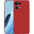 Oppo Reno 7 Kılıf İnce Soft Mat Renkli Esnek Silikon Kapak - Kırmızı