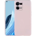 Oppo Reno 7 Kılıf İnce Soft Mat Renkli Esnek Silikon Kapak - Rose Gold