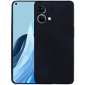 Oppo Reno 7 Kılıf İnce Soft Mat Renkli Esnek Silikon Kapak - Siyah