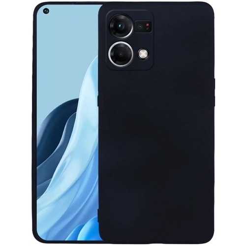 Oppo Reno 7 Kılıf İnce Soft Mat Renkli Esnek Silikon Kapak - Siyah