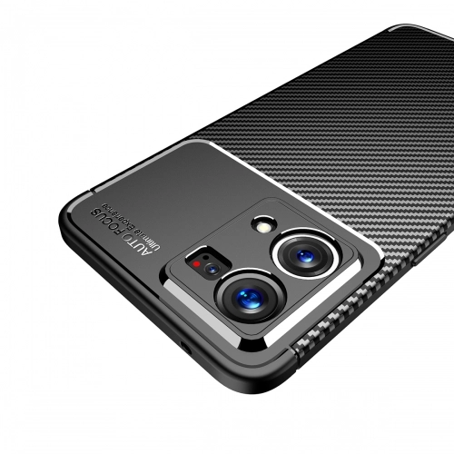 Oppo Reno 7 Kılıf Silikon Parmak İzi Bırakmayan Karbon Soft Negro Kapak - Lacivert