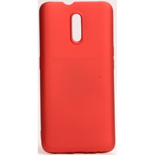 Oppo Reno Kılıf İnce Soft Mat Renkli Esnek Silikon Kapak - Kırmızı
