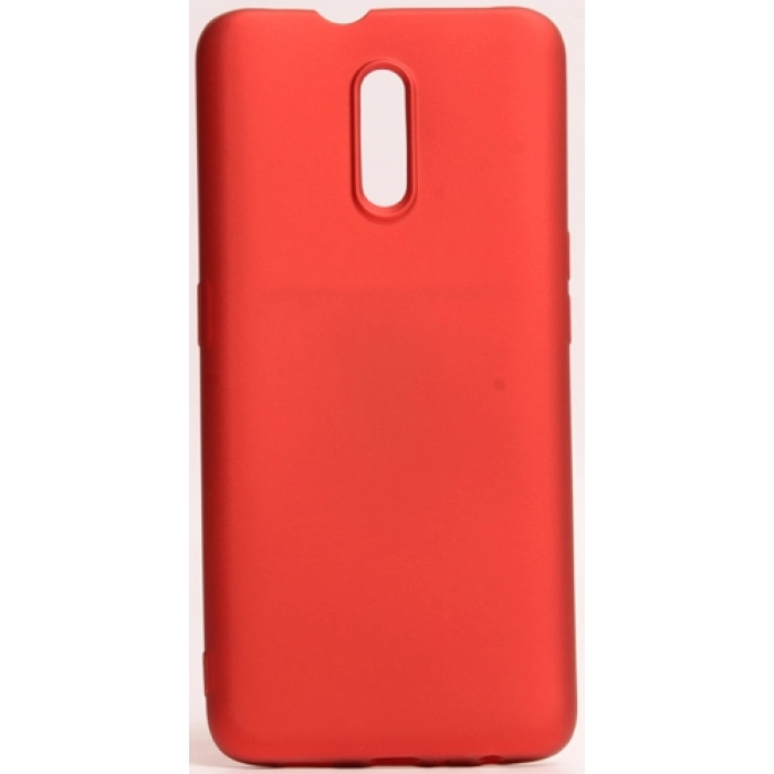 Oppo Reno Kılıf İnce Soft Mat Renkli Esnek Silikon Kapak - Kırmızı