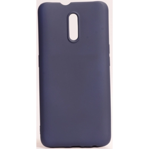 Oppo Reno Kılıf İnce Soft Mat Renkli Esnek Silikon Kapak - Lacivert
