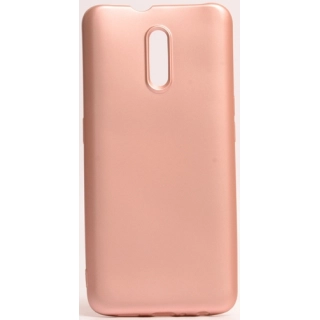 Oppo Reno Kılıf İnce Soft Mat Renkli Esnek Silikon Kapak - Rose Gold