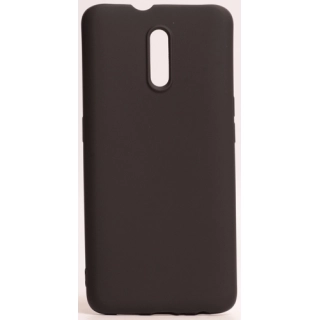 Oppo Reno Kılıf İnce Soft Mat Renkli Esnek Silikon Kapak - Siyah