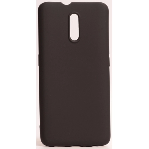 Oppo Reno Kılıf İnce Soft Mat Renkli Esnek Silikon Kapak - Siyah