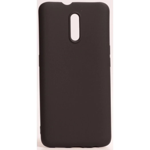 Oppo Reno Kılıf İnce Soft Mat Renkli Esnek Silikon Kapak - Siyah