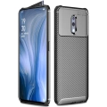 Oppo Reno Kılıf Silikon Parmak İzi Bırakmayan Karbon Soft Negro Kapak - Siyah