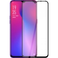 Oppo Reno Z Kırılmaz Cam Tam Kapatan Kenarları Kırılmaya Dayanıklı Cam Ekran Koruyucu - Siyah