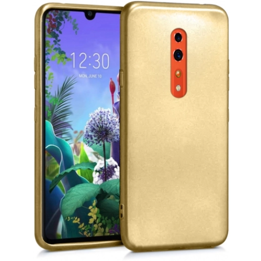 Oppo Reno Z Kılıf İnce Soft Mat Renkli Esnek Silikon Kapak - Gold
